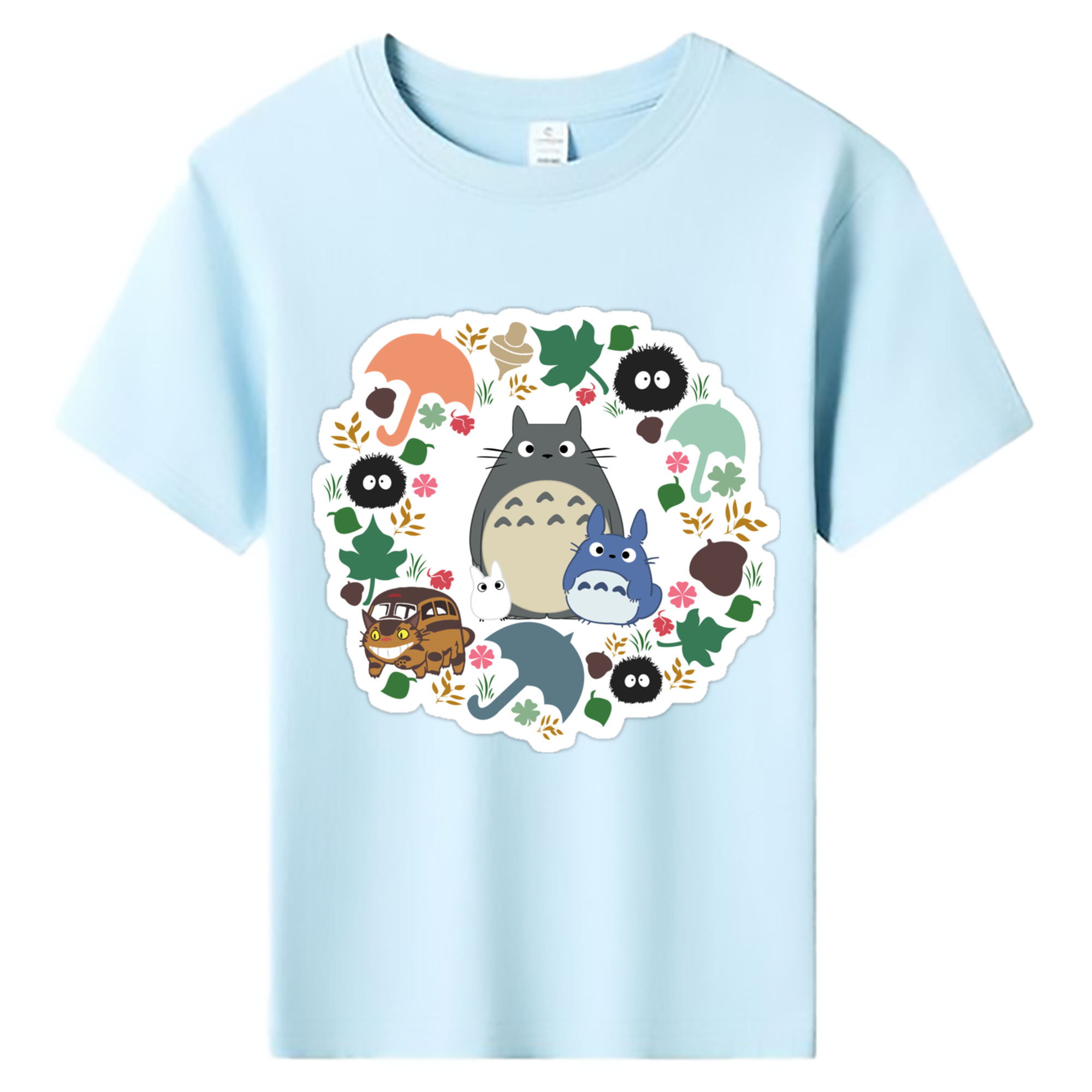 （画像用） となりのトトロ 草壁メイ 草壁サツキ My Neighbor Totoro Satsuki Kusakabe Mei Kusakabe 綿100％キッズTシャツ（フロントプリント）